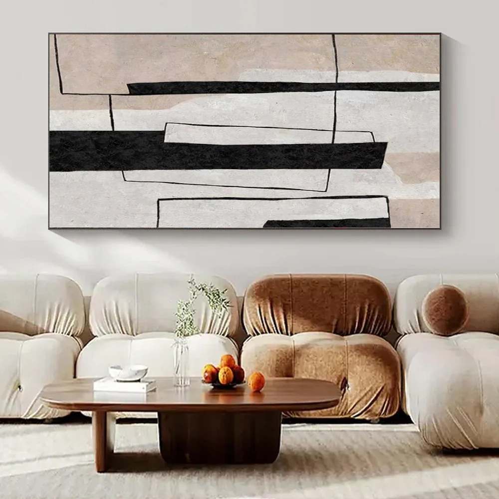 Abstract Hand-painted Modern Sellers Geometric Abstract Canvas Wall Art VG04X